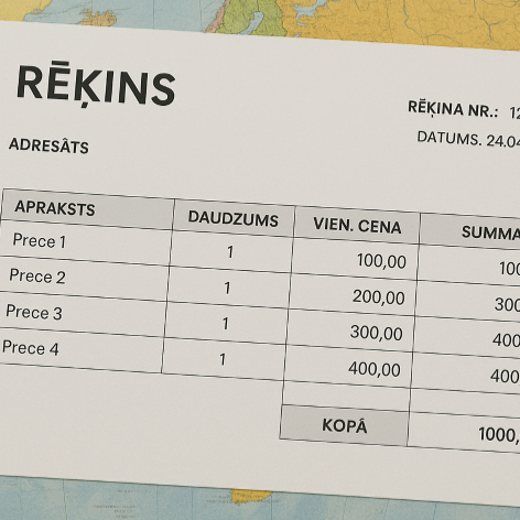 Ārvalstīs izsniegts rēķins kā attaisnojuma dokuments